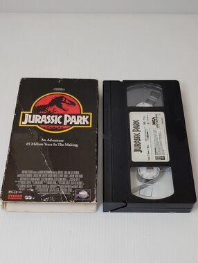 Jurassic Park Original VHS Movie Tape - Black & Red